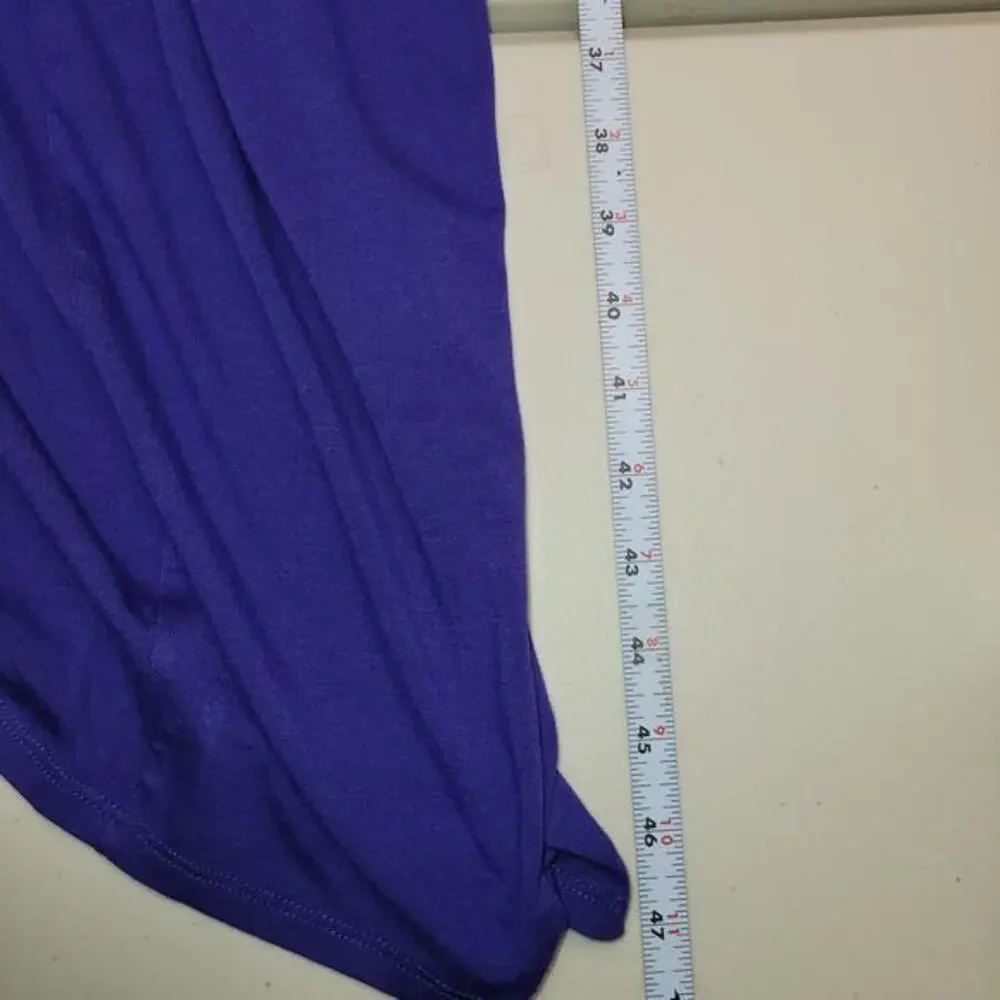 Womens Dress Size 1X Bodycon Sexy Stretchy Knot Adjustable Midi Purple Ava & Viv